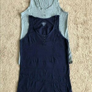 Tommy Hilfiger Womens 2 Pack Tank Top Gray,Navy S